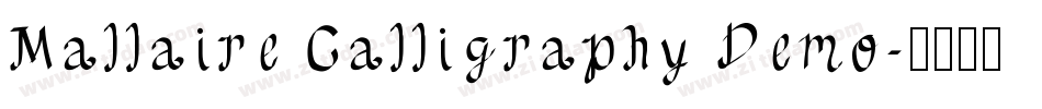 Mallaire Calligraphy Demo字体转换